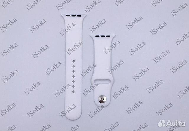 Ремешок силиконовый Watch Series 42mm/44mm (белый)