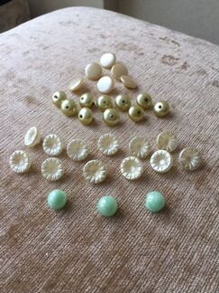 СССР Перламутр Пуговицы Коллекционные Стекло