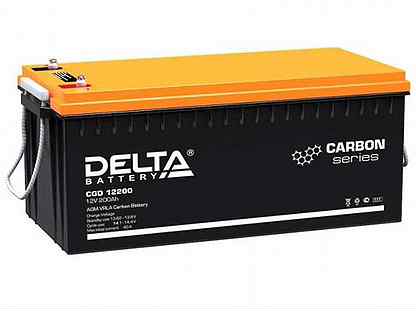 Аккумулятор карбон Delta CGD 12200, 200а*ч