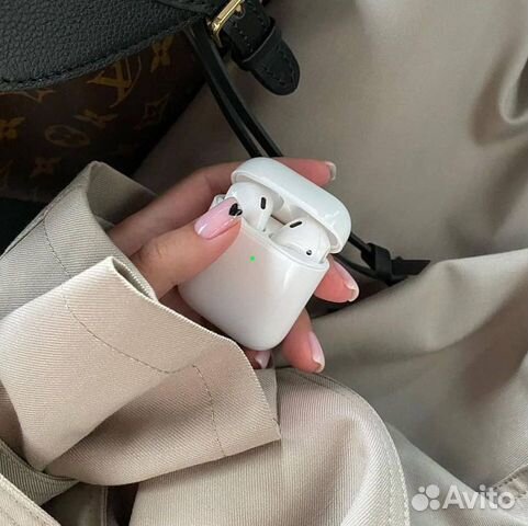 Airpods 2 lux / гарантия + чехол