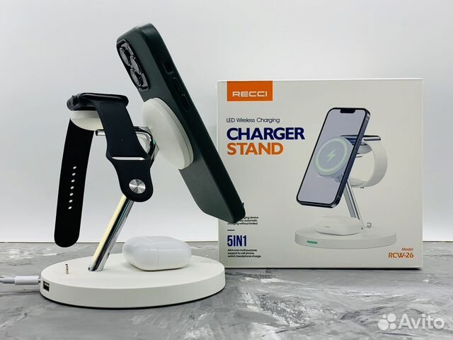 Беспроводная зарядная станция recci 5в1 15W RSW-2
