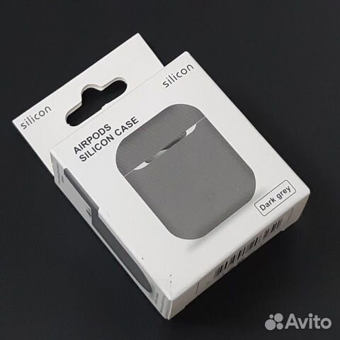Силиконовый чехол для наушников Airpods серый