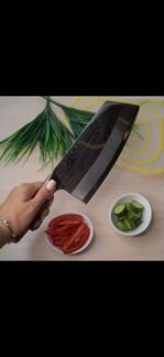 Шеф нож ручная работа Дамасская сталь