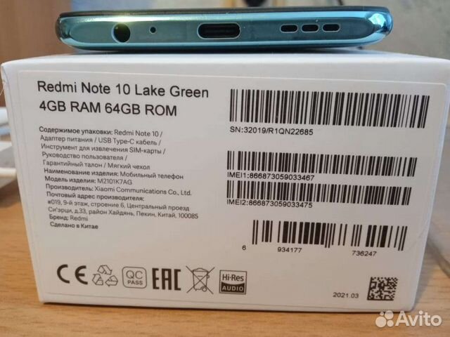 Xiaomi Redmi note 10 4/64