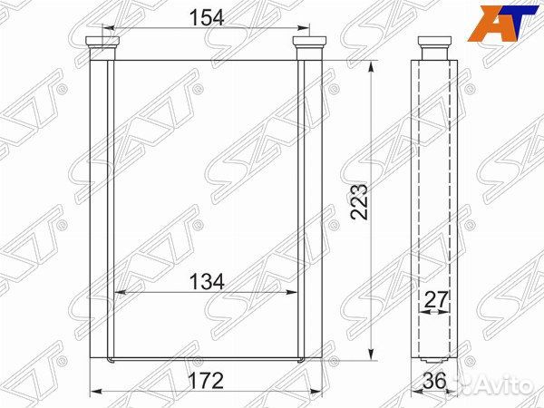 Радиатор отопителя салона toyota echo
