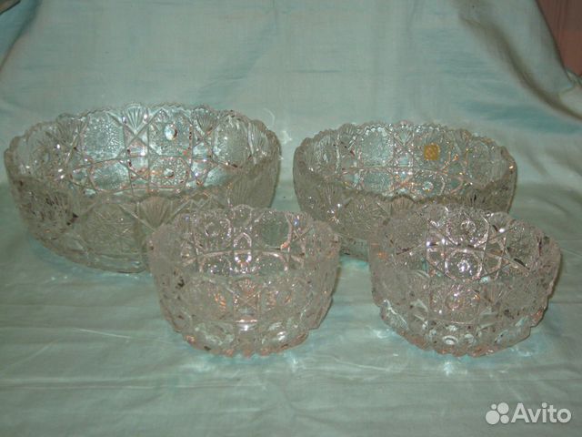 Набор салатников. Хрусталь. СССР