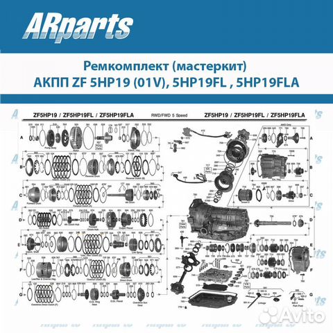 Ремкомплект акпп 5hp19