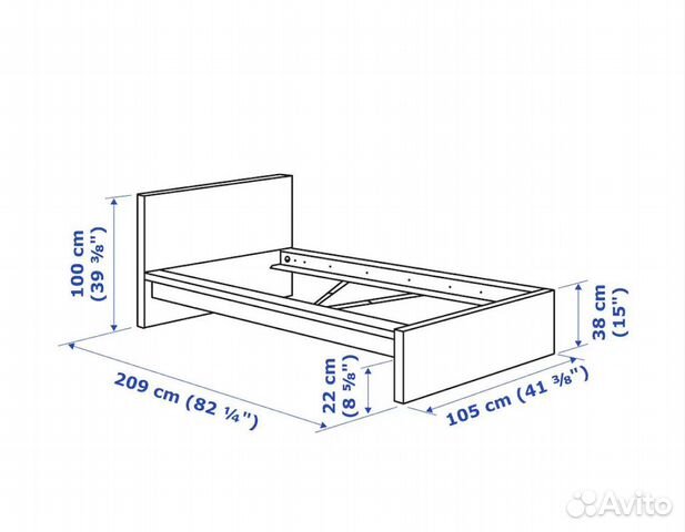 Икеа кровать мальм 90 см
