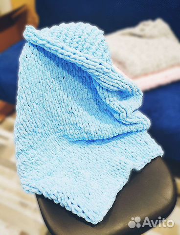 Детский вязаный плед