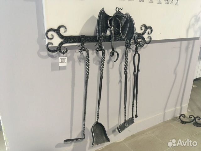 Кованый каминный набор