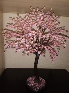 Дерево из бисера сакура