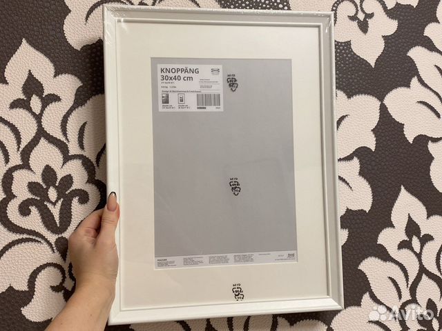 Рамка IKEA кноппэнг knoppang белая черная