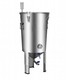 Ферментер Цкт нерж с краном для слива дрожжей,32л