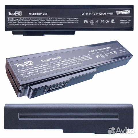 Аккумулятор TOP-M50 11.1V 4400mAh 49Wh для ноутбук