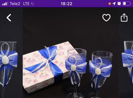 Свадебные бокалы новые