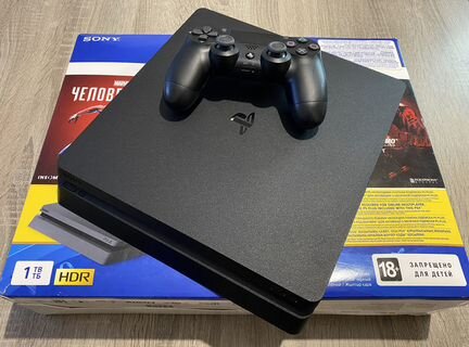 Sony PS4 Slim 1tb Гарантия/2геймпада/PSplus