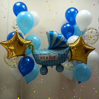 Шары на выписку из роддома новорожденного мальчика