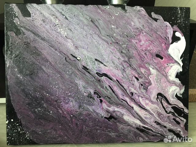 Интерьерная картина флюид арт fluid art