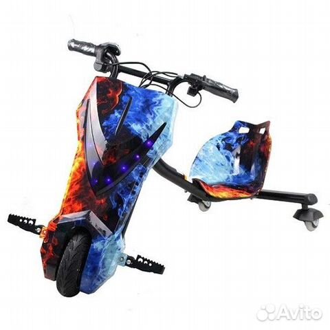 Электроскутер Drift-Trike (drift CAR) Огонь и лед