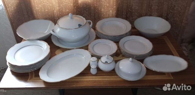 Столовый сервиз фарфор гдр Кольдиц 6 персон