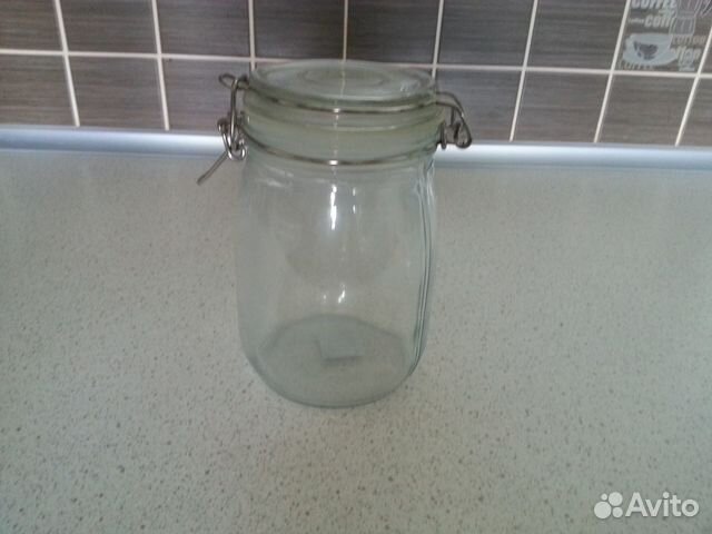 Банка с крышкой Korken (1л.) (IKEA) (Новая)