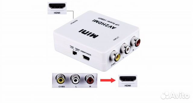 Переходник hdmi 3rca av2 vga