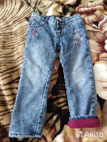 Джинсы на флисе