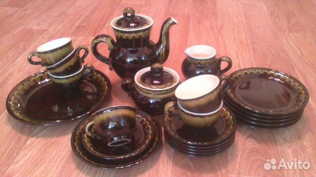 Сервиз майолика Конаково