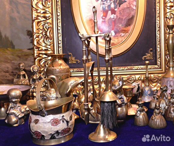 Каминный набор.Мини.Англия.Статуэтка.Декор.Латунь