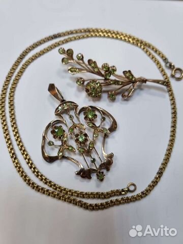 Золотые украшения, 19 века. стиле модерн