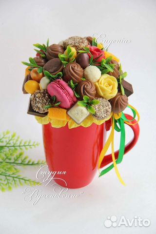 Съедобный букет в кружке