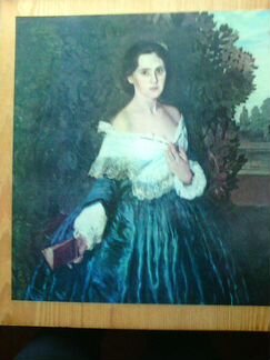 Эстамп на деревяной основе, 44Х43 см.СССР