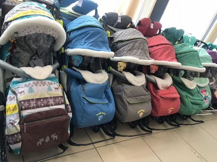 Санки коляски Ника 7-3 и 7-7 Джинс Мех Хит 2022г