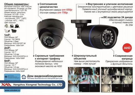 Внутренняя камера видеонаблюдения 5мП 1920P
