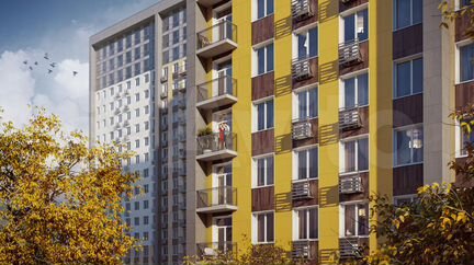 2-к апартаменты, 50.4 м², 3/18 эт.