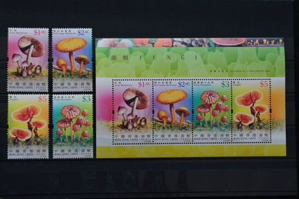 Почтовые марки Гонконг (Китай) 2004 флора грибы