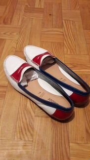 Gabor немецкие кожаные туфли летние- мокасины