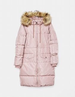 Женский зимний пуховик Bershka, S. Пудровый