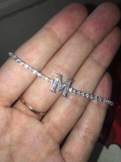 Серебряный браслет «М»
