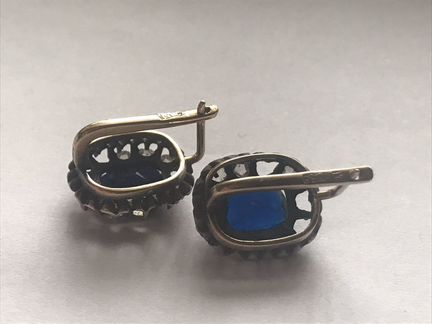 Антикварные золотые серьги