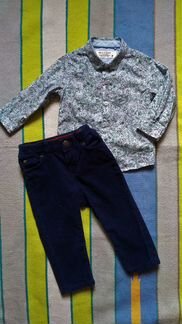 Рубашка с бабочкой Next 9-12 мес (рост 80 см)