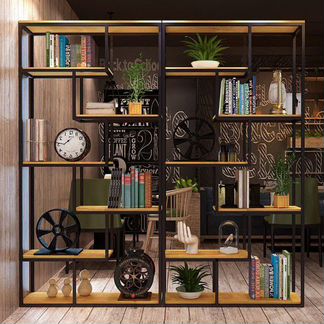 Стеллаж лофт из дерева и металла