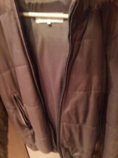 Кожаная куртка теплая зимняя б/у