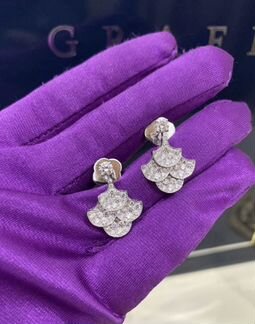 Золотые серьги Graff 2 ct 6.2 гр