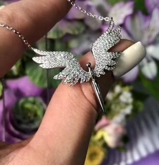 Кулон Ангел серебро кольцо птица