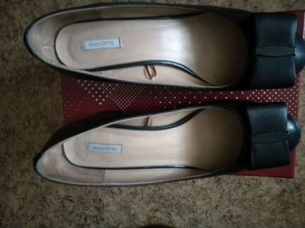 Туфли Mascotte, черные, кожа, р.39