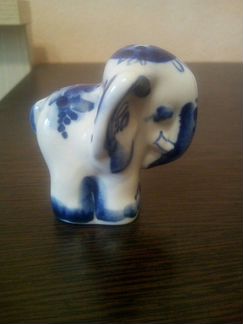 Фарфоровый Слоник Гжель 5 см