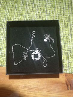 Серебряный кулон на серебряной цепочке