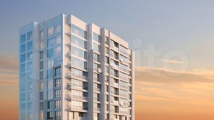 2-к квартира, 70.4 м², 7/16 эт.