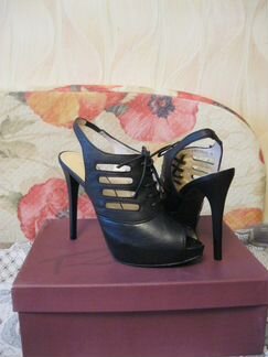 Босоножки на каблуке, Новые,натур.кожа